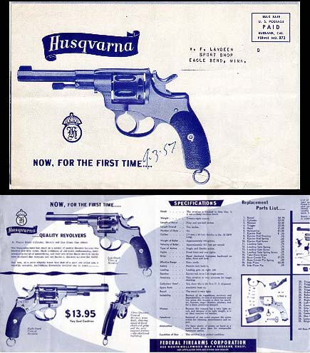 1960 Husqvarna Handguns Mailer